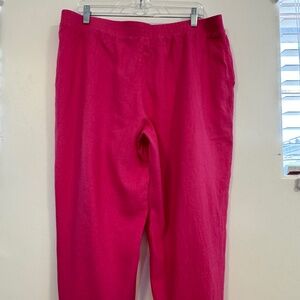 Stars Above Pink Linen Blend Pants Size XL
